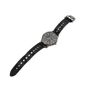 Bulova 96B276 Men’s Watch – Black Dial – Leather Strap – Needs Battery
